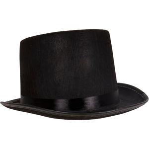 Kangaroo One Classic Black Top Hat for Men & Women of Head Size 55-57 Cm  Men's Easter Hat Adult Costume Accessory for Cosplay, Easter, Halloween, Carnival & New Year Party Events