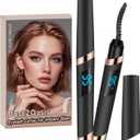 Heated Eyelash Curler, Electric Eyelash Curler, Rechargeable Lash Curler for Makeup Natural Curling Eye Lashes and 24 Hours Long Lasting - Black 2025 Updated New Model B