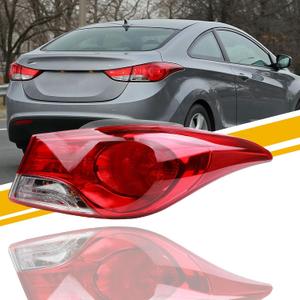 Dasbecan Halogen Tail Light Assembly Compatible with 2011-2013 Hyundai Elantra Right Passenger Side Taillight With Bulb Rear Lamp Replace #924023Y000 HY2805119