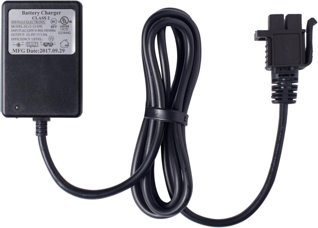 12 Volt Battery Charger for Motion Trendz Yamaha Raptor 700R Toyota FJ Cruiser MegaTredz, 12V Charger B-Type Plug for Kids Ride On Car Peplacement