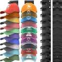 Vrurc Hat Organizer for Baseball Caps 2 Pack, Wall-Mounted Strong Adhesive Hat Racks with Two Mounting Options, Holds Up to 20 Hats, Cap Hanger Display for Door Closet Multi-Layer Hat Storage-Black