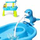 Water Table Pump, No-Drill Kids Water Pump for Table, 3 Hours of Non-Stop Work Water Table Accessories Water Pump for Summer Outdoor Water Outside & Fun Gifts(Sea Lion)