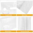 Cheardia 250 Pack Handle Drinking Poly Bags, Portable 2 Cup Plastic Packaging Drinking Bags Carrier Holder for Delivery Beverage, Coffee, Juice, Stores, 11.8 x 3 x 11 Inch - Clear
