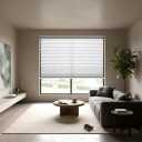 Cordless Pleated Fabric Shades for Indoor Windows, Cut to Size, Easy Install Self Adhesive, No Drills No Tools, Light Filtering Blinds, Color: White, Size: 26" W x 64" L