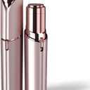 Facial Hair Removal for Women: Electric Face Razor with LED Light - Painless & Instant Results Mini Shaver for Travel Use (Rose Gold)