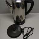 Elite Gourmet EC812 Electric 12-Cup Coffee Percolator with Keep Warm, Clear Brew Progress Knob Cool-Touch Handle Cord-less Serve, Stainless Steel