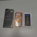 CASEKOO Pearl Sparkle 360 Spin Magnetic Stand for Glossy iPhone 17 Pro Max Case for Women, Fit for MagSafe, 17FT Drop Protection, Chic Design for 17 Pro Max Case with Stand, Cosmic Orange