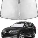 EcoNour Windshield Sunshade Compatible for Nissan Rogue (NOT for Rogue Sport) 2014-2018 2019 2020, Sun Visor for Front Window Sun Shade Cover, UV Heat Blocker & Protector, Car Accessories