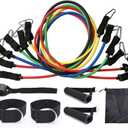 Portable ExerciseResi Bands11 Piece Set,Fitness Exercise Loop Bands,Carrying Case Ideal for Yoga,Home Fitness