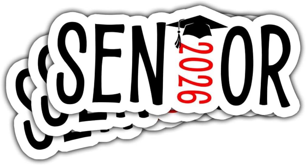 2 x 3Pcs Senior Class of 2026 Stickers, Graduate Sticker 2026 Decorations, Graduation 2026 Senior- Stickers for Laptop Water Bottle Phone Case Car Window Helmet Vinyl Stickers (Normal, 3 Inches)