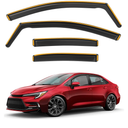 Shatterproof in-Channel Rain Guards for Toyota Corolla Sedan 2020-2025, Clip-on Window Deflectors Vent Window Visors Rain Sun Wind Guards Shade Deflectors, 4 pcs