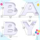 Large Baby Charcuterie Board Letters with Food Tongs for Baby Shower Decorations Gender Reveal Decorations Fillable Letters Girl Baby Shower and Boy Baby Shower Decorations