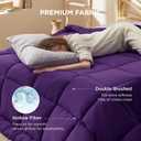 Bedsure Comforter Duvet Insert - Quilted Comforters Cal King Size, All Season Duvet, GentleSoft Down Alternative Bedding Blanket, with 8 Tabs, Gifts for Women/Men, Purple, California King 96X102 Inch