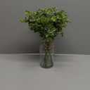 Zheart Fake Eucalyptus Stems in Glass Vase with Faux Water,14" Artificial Plants Eucalyptus Leaves for Shelf Desk Bathroom Farmhouse Room Coffee Table Home Decor (Sage Green)