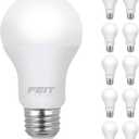 Feit Electric A19 LED Light Bulbs, 60W Equivalent, Non Dimmable, 800 Lumens, E26 Standard Base, 2700k Soft White, 80 CRI, 10 Year Lifetime, Energy Efficient, 7 Pack