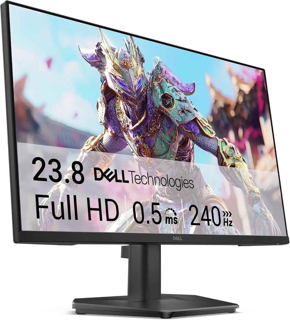 Dell 24 240Hz Gaming Monitor - SE2426HG - 23.8-inch FHD (1920x1080) 240Hz Display, in-Plane Switching (IPS) Technology, AMD FreeSync Premium, TV 3-Star, 2X HDMI, DisplayPort 1.4, Tilt