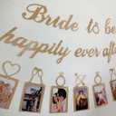 Bridal Shower Decorations - Bride to be happily ever after Banner and Photo Banner for Bridal Shower/Wedding/Engagement Party Kit Supplies Decorations decor(Rose Gold)