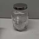 1 Gallon Drink Dispenser with Spigot 18/8 Stainless Steel  Airtight & Leakproof Glass Sun Tea Jar with Anti-Rust Lids, Beverage Dispenser for Parties - Laundry Detergent Holder (Single, Silver)