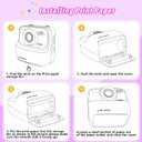 Kids Instant Digital Cameras for Boys and Girls, 1080P HD Dual-Lens Selfie Digital Camera with Print Paper & 32G Card, Christmas Birthday Gifts Toys for Toddler and Teenagers Age 3-16 Years Old