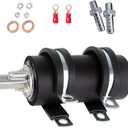 New GSL392-400-939 Electrical Universal High Pressure Fuel Pump with Installation Kit,Replacement for Walbro GSL392 255LPH Inline External Fuel Pump