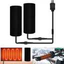 Heated Grips Cover for Motorcycle, 5V Handlebar Heater, Motorcycle Heated Grips USB Powered, 6 Gear Temperature with Memory Function, IP67 Waterproof, ATV Heated Handlebar Warmers