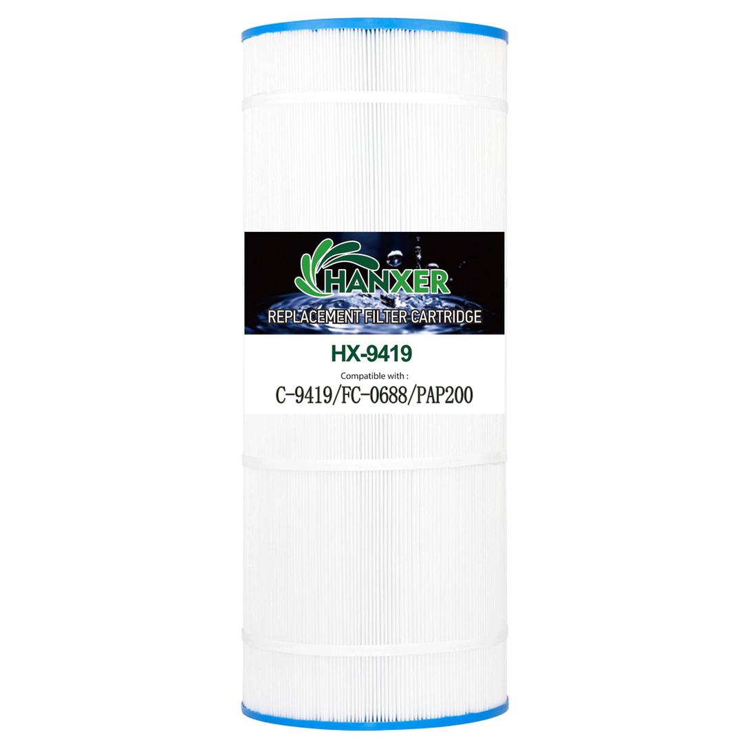 Pool Filter Replaces for C-9419, Filbur FC-0688, 931-220, PAP200, SP200, Clean and Clear 200, CC200, Ultral-C5, PP-C5, 10201, 200 Sq.Ft Swimming Pool Filter Cartridge, pack of 2