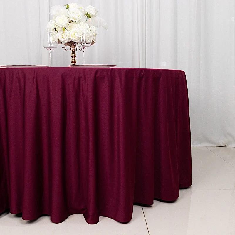 2 Pack Cocktail Round Tablecloth Table Cover 44" x 3.5'L and Burgundy Satin Tablecloth 44" 