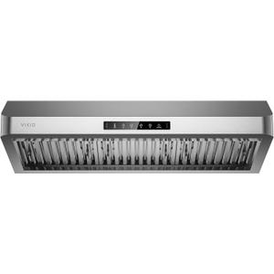 VIKIO HOME Range Hood 36 Inch Under Cabinet, Kitchen Hood with 980 CFM, 3-Speed Gesture Sensing & Touch Control Panel, Stainless Steel Vent 3 Pcs Baffle Filters with Handlebar