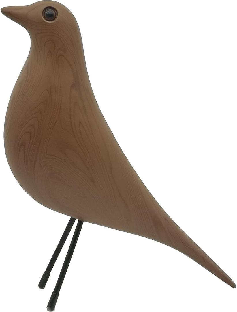 Mid-Century Home Dcor House Bird - Office House Desk Dove Sculpture Pigeon Ornament Arts Gift Replica (Wood Color)