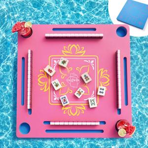Floating Mahjong Table for Pool, Double-Sided Waterproof Float Game Tray for Mahjong, Poker, Cards, Dominoes Scrabble, Water Game Table for Adults, Pool, Hot Tub, Lake, Beach and Summer Parties