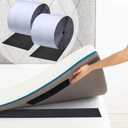 TEUVO 4.3 Inch x 26.3 Feet Adhesive Non Slip Couch Cushion Grip Hook and Loop Tape, Keep Couch Cushions from Sliding Adhesive Strips Double Sided Hook Loop for Sofa Cover Mattress Rug Anti Slip Black