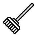 Push Brush with Squeegee – Red