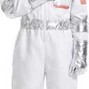 Kids Astronaut Costume Pilot Costume for Boys Girls Space Outfit for Halloween Dress Up (3-4 Years)