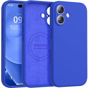 Ktele Magnetic for iPhone 17 Case [Compatible with Magsafe] [Premium Silicone Satin-Smooth Touch] Slim Shockproof Anti-Scratch Microfiber Lining Case, 6.3 inch, Klein Blue