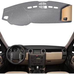 Dashboard Cover Dash Mat Fit for La-nd Rover 2009-2005 LR3,2016-2010 LR4,2013-2006 Range Rover Sport (Without HUD Models),Car Dash Board Mat Anti-Glare Carpet,Non-Slip Pad (Grey) (Gray)