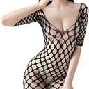 Womens Lingerie Fishnet Dress Mesh Sexy Lingerie for Women Mesh Bodystocking Fishnet Bodysuit Cut Out Sexy Mesh Lingerie One Piece Fishnet Dress Nightwear