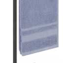 Livabber L-Shape Hand Towel Holder Stand, Metal Hand Towel Rack Modern Countertop Hand Towel Ring Standing Towel Bar for Bathroom Kitchen Vanity (Black)