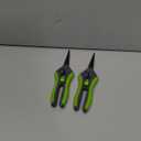 2pcs 6.5" Pruning Shears for Gardening, Ultra Sharp Garden Scissors for Precise Cuts, Stainless Steel Bonsai Clippers with Spring Loaded, 6.5 Inch Garden Shears (1pc Straight & 1pc Curved)