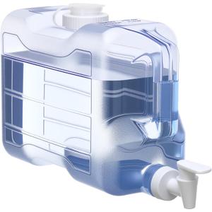 Funnymoom 1 Pcs 2 Gallon Fridge Water Dispensers Bottle with Leak-proof Spigot and Convenient Handle Plastic Water Container Refrigerator Beverage Dispenser Jug for Party Cold Juice Drink Iced Tea