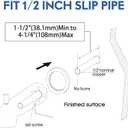 7 Inch Slip on Bathtub Spout with Diverter, Compatible with Moen 3839/3853,Extra Long Diverter Tub Spout Fits 1/2" Copper Tube(5/8" Diameter),Chrome