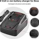 Quick BC660 BC1880 Charger for Bosch Tools 14.4V-18V Lithium Battery BAT619G, BAT619, BAT609G, BAT609, BAT618, BAT618G, BAT610G BAT614 etc.
