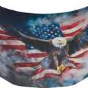 American Flag Eagle Print Car Hood Cover Elastic Polyester Car Hood Protector Auto Patriotic Decorations Waterproof Sunproof Automotive Exterior Accessories