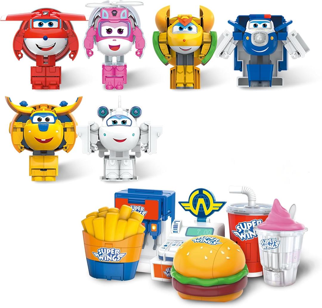 Super Wings Transformable Robot Toys for Kids 5+ Foodie Series Collection