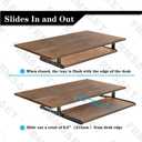 FRMSAET Furniture Accessories Office Product Suits Hardware 20/24/30 inches Keyboard Drawer Tray Wood Holder Under Desk Adjustable Height Platform. (30 inches, Brown), Large