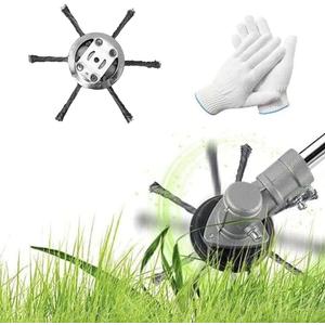 2025 Steel Wire Grass Trimmer Head, Universal 6 inch Steel Wire Weed Trimmer Head, String Trimmer Replacement Head for Electric Battery Powered Cordless 1PCS