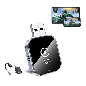 Wireless CarPlay Adapter for Apple iPhone - 3 in 1 Airplay Mirror Link Adapter Multi-User Seamless Connection Converts Wired to Wireless CarPlay Adapter - No Latency from iOS 10+ to Screen w/USB-C