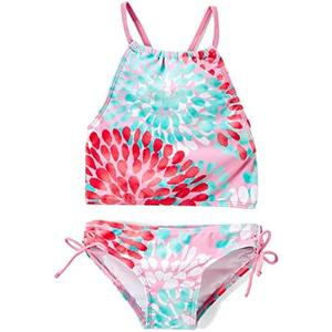 Kanu Surf Girls Daisy UPF 50 Beach Sport Halter Tankini 2-Piece Swimsuit, Size 10