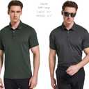 TELALEO 4/5 Pack Mens Polo Shirts Quick Dry Short Sleeve Golf T Shirt Performance Moisture Wicking Casual Workout (L)