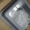 Litter Box with Lid, Stainless Steel Cat Litter Box, 12" Small Metal Litter Box for Kittens, Grey