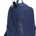 HEAD Waterproof Gym Backpack for Women/Men, Compact Laptop Backpack for College/Sport/Fitness/Work/Daily, (Navy Blue)